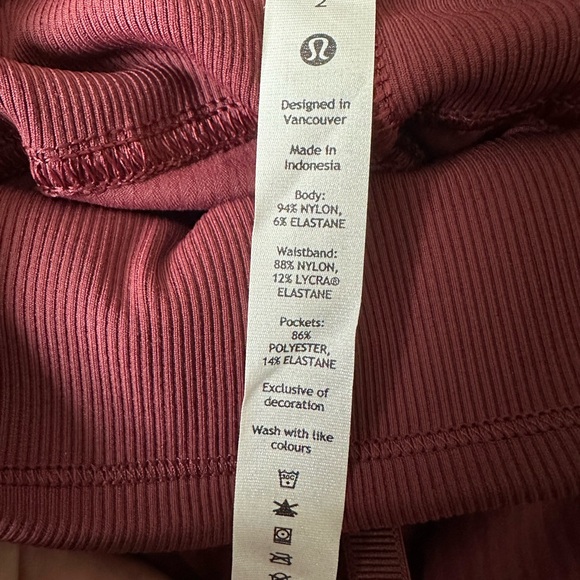 Lululemon Athletica Burgundy Track Joggers with Tapered Fit - Picture 8 of 10